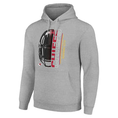 Kansas City Chiefs Starter Unisex Half Helmet Logo Pullover Hoodie Heather Gray - NFL