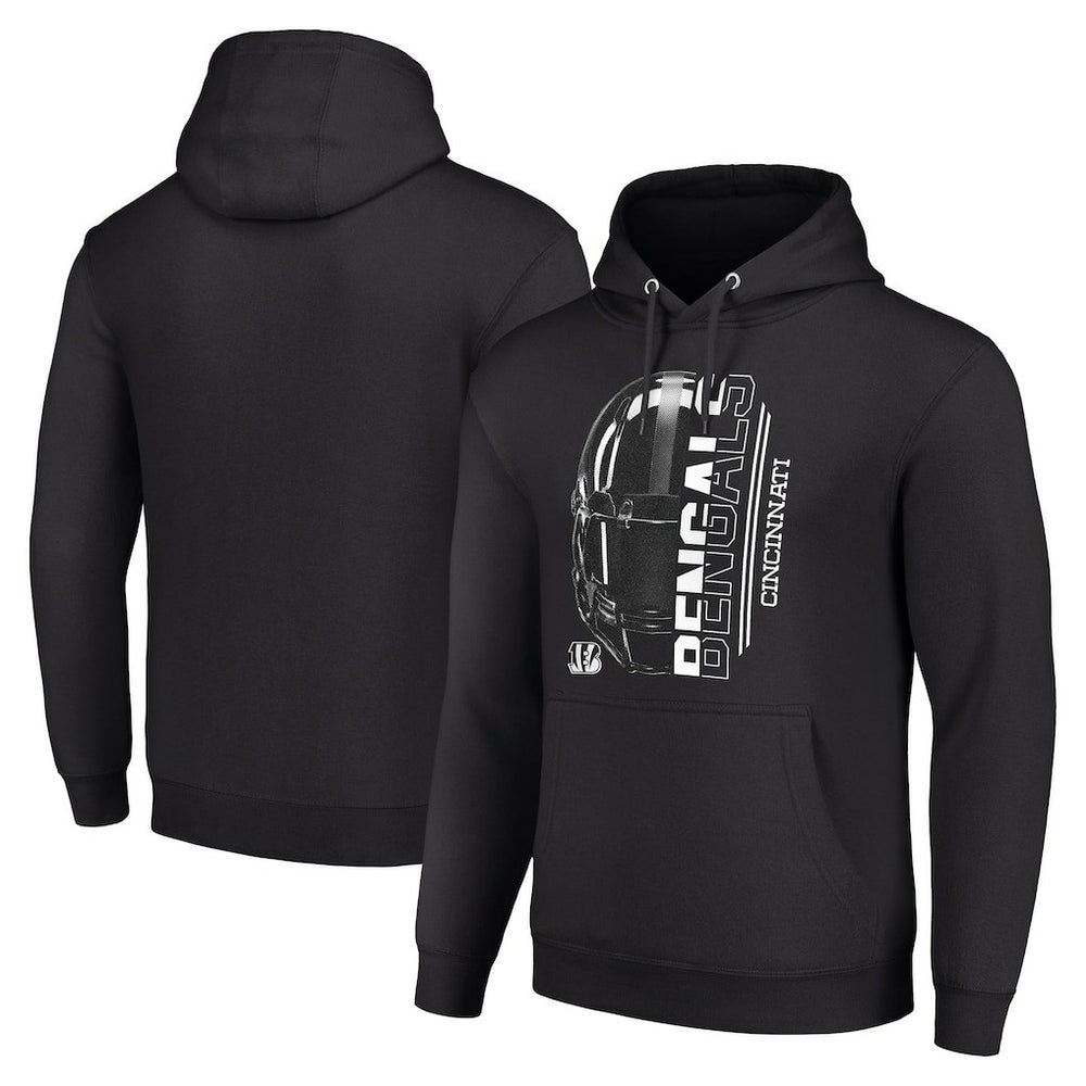 Cincinnati Bengals Starter Unisex Half Helmet Logo Pullover Hoodie Black - NFL