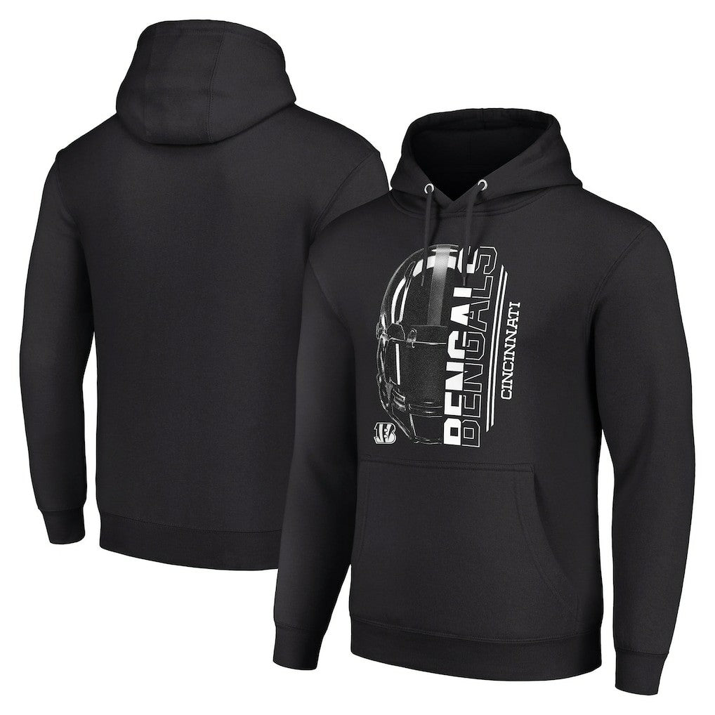 Cincinnati Bengals Starter Unisex Half Helmet Logo Pullover Hoodie Black - NFL