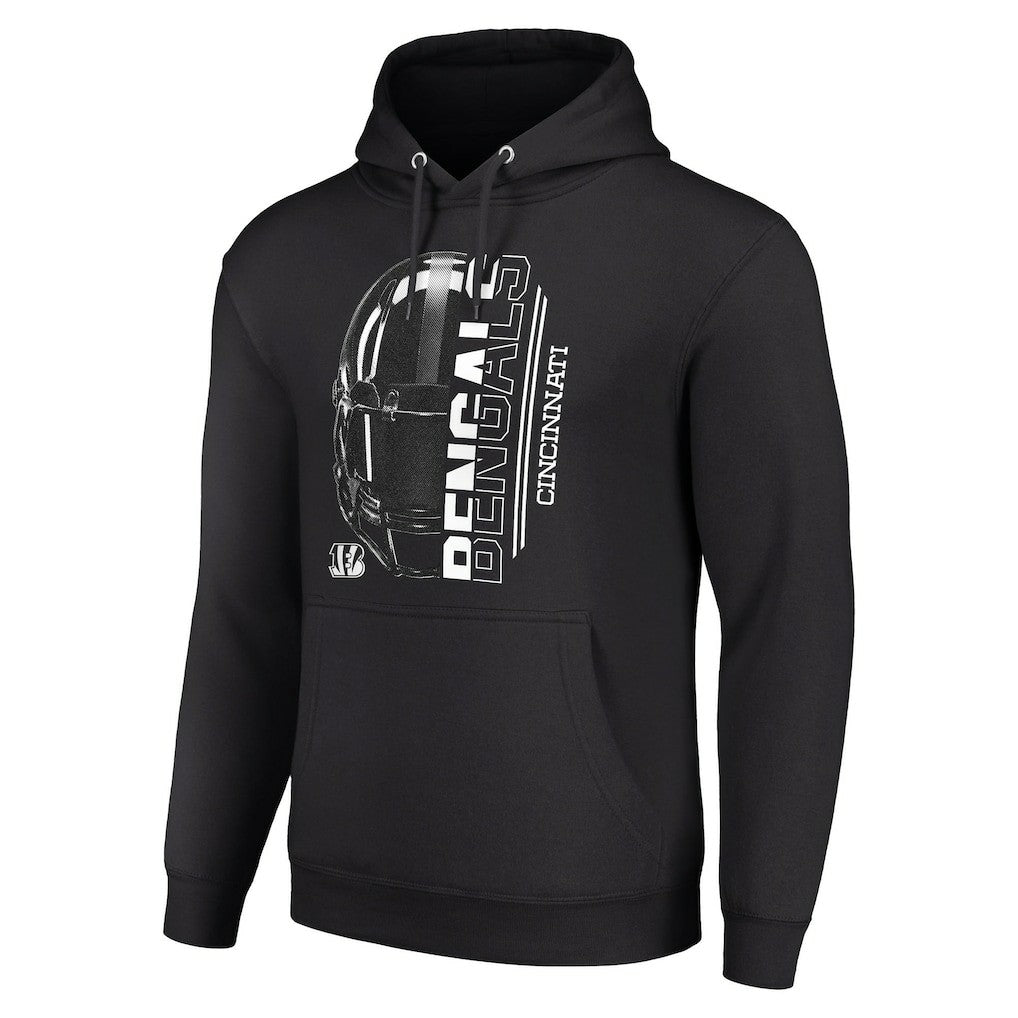 Cincinnati Bengals Starter Unisex Half Helmet Logo Pullover Hoodie Black - NFL