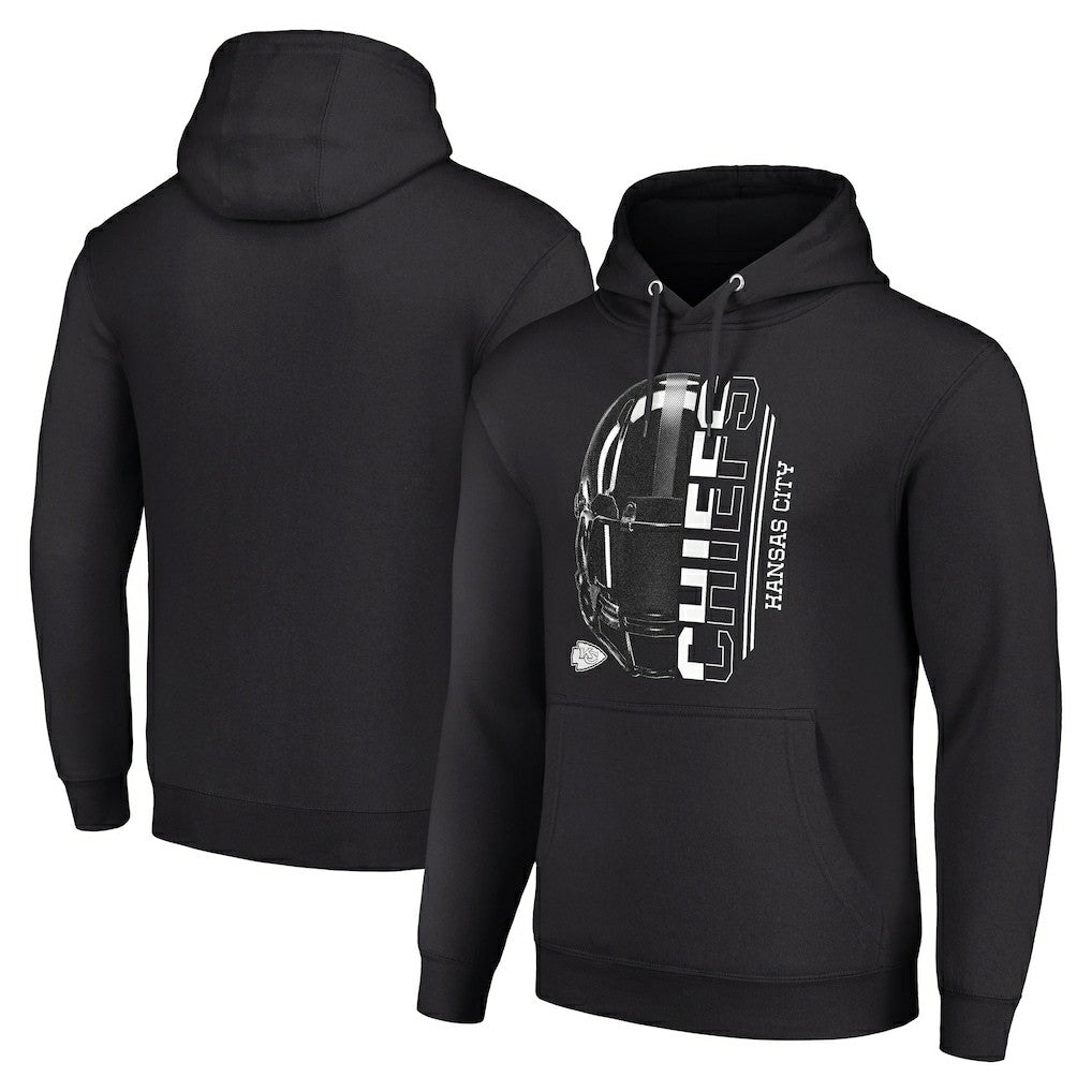 Kansas City Chiefs Starter Unisex Half Helmet Logo Pullover Hoodie Black - NFL