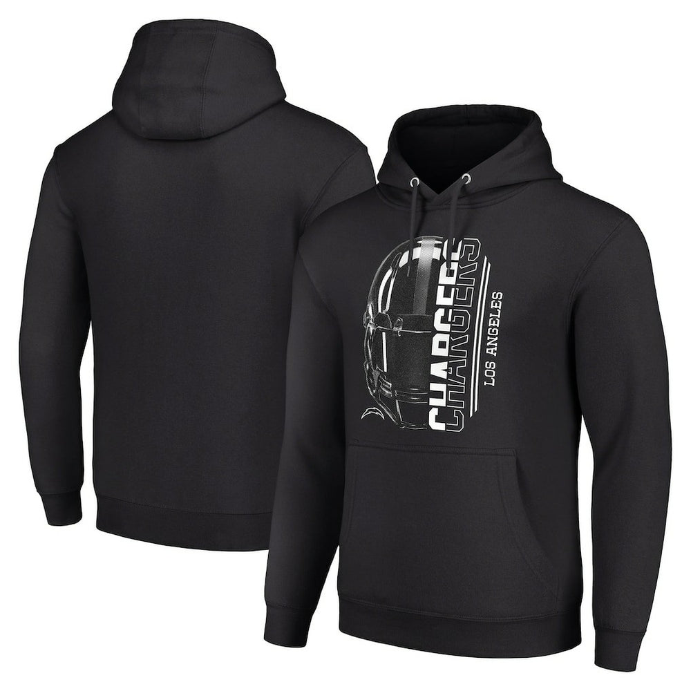 Los Angeles Chargers Starter Unisex Half Helmet Logo Pullover Hoodie Black - NFL