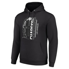 Los Angeles Chargers Starter Unisex Half Helmet Logo Pullover Hoodie Black - NFL