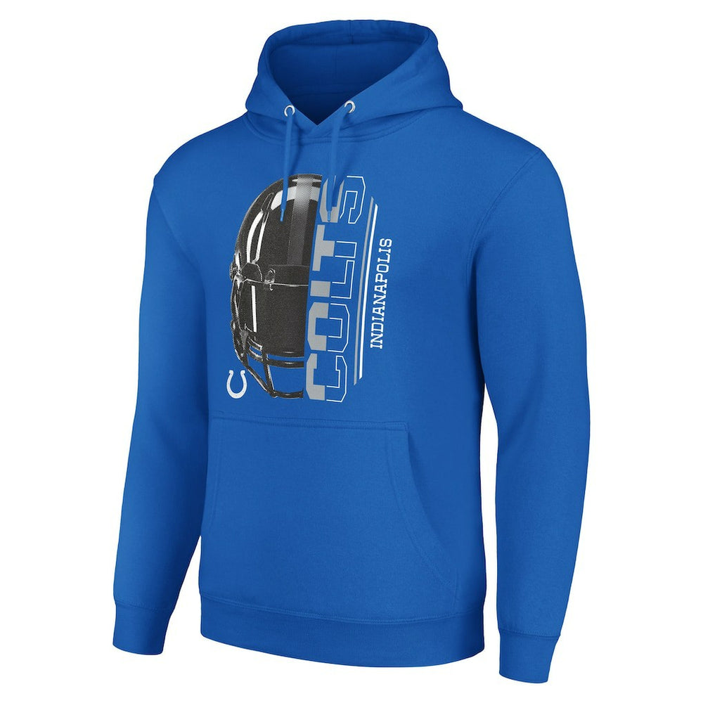 Indianapolis Colts Starter Unisex Half Helmet Logo Pullover Hoodie Royal - NFL