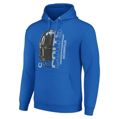 Indianapolis Colts Starter Unisex Half Helmet Logo Pullover Hoodie Royal - NFL