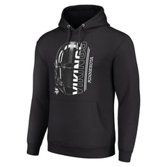 Minnesota Vikings Starter Unisex Half Helmet Logo Pullover Hoodie Black - NFL