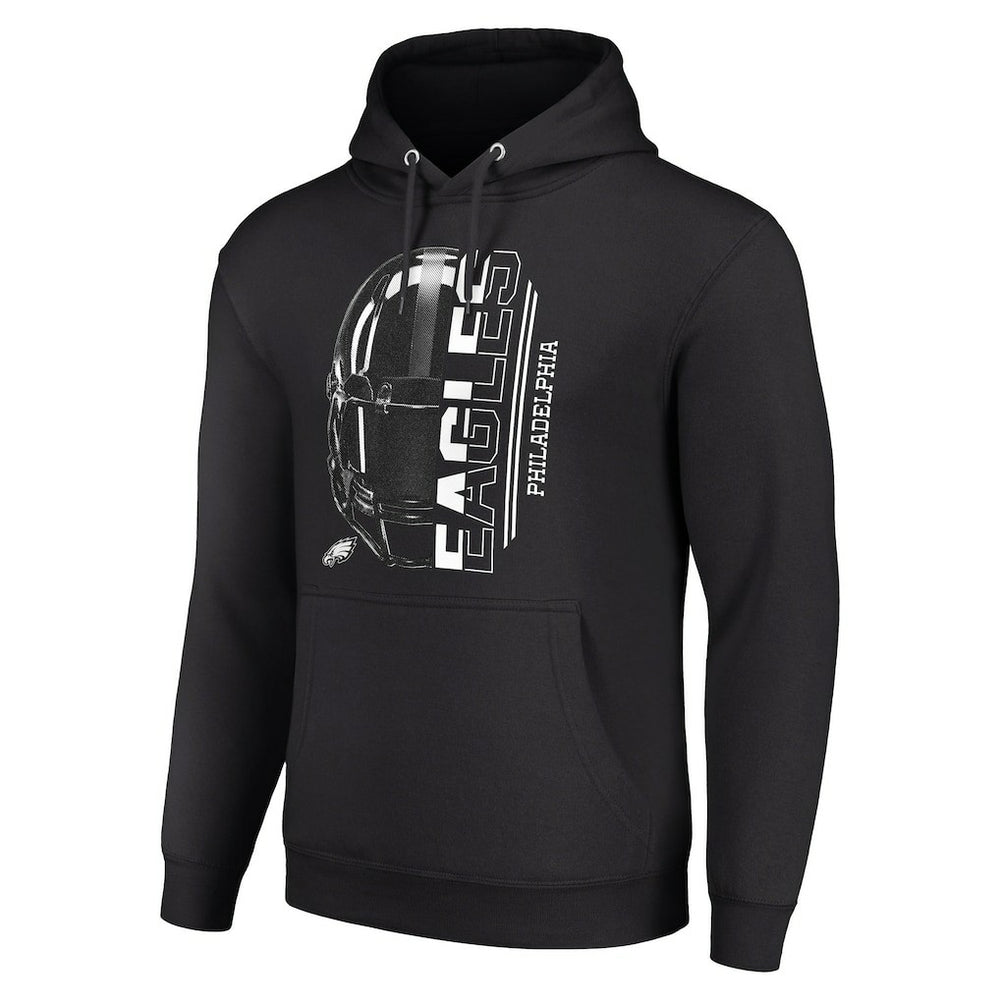 Philadelphia Eagles Starter Unisex Half Helmet Logo Pullover Hoodie Black - NFL
