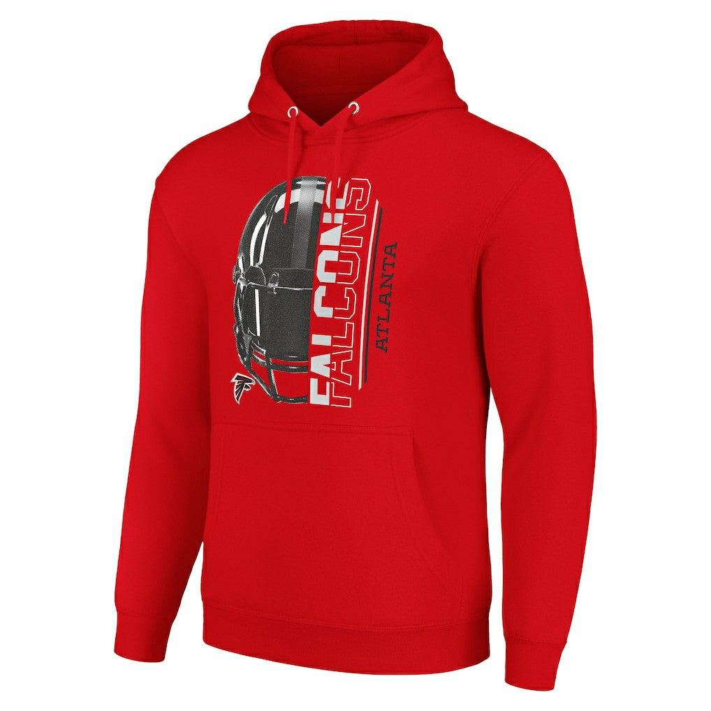 Atlanta Falcons Starter Unisex Half Helmet Logo Pullover Hoodie Red - NFL