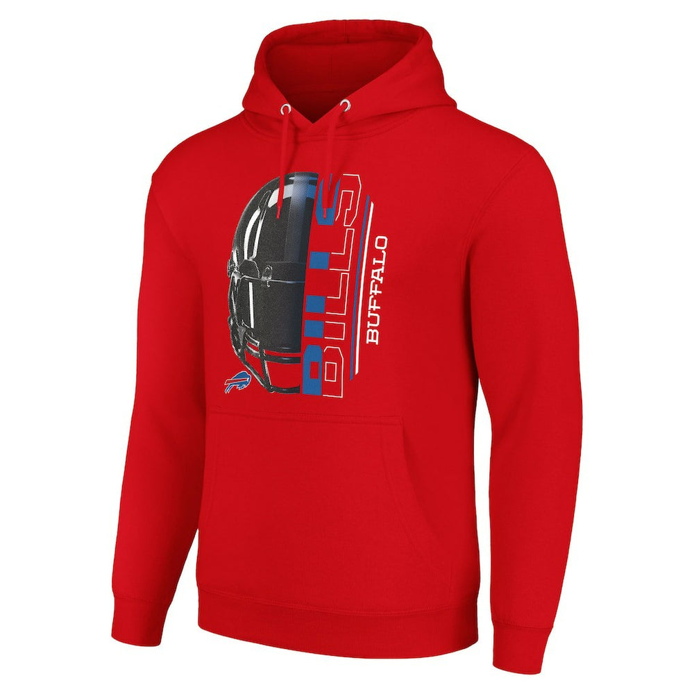 Buffalo Bills Starter Unisex Half Helmet Logo Pullover Hoodie Red - NFL