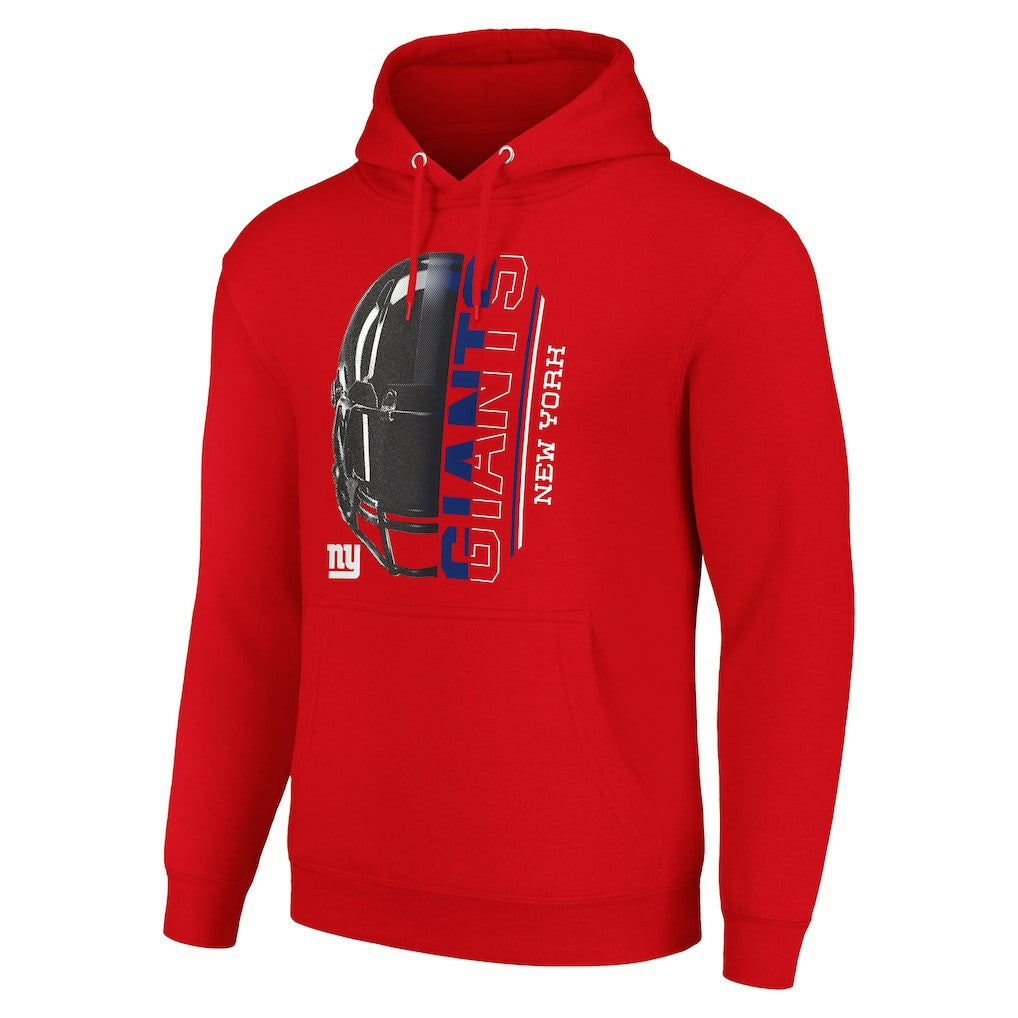 New York Giants Starter Unisex Half Helmet Logo Pullover Hoodie Red - NFL