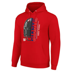 New York Giants Starter Unisex Half Helmet Logo Pullover Hoodie Red - NFL