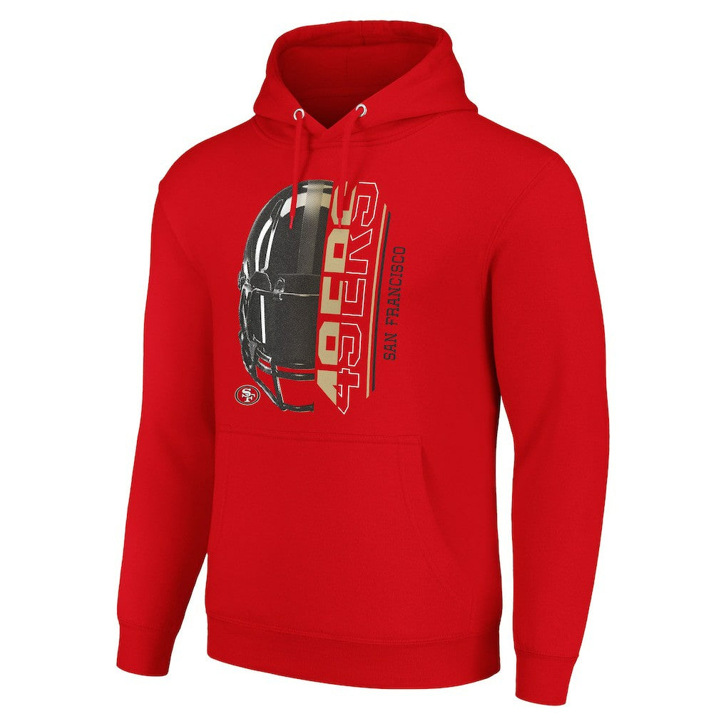 San Francisco 49ers Starter Unisex Half Helmet Logo Pullover Hoodie Scarlet - NFL