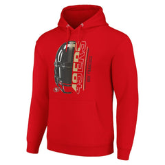 San Francisco 49ers Starter Unisex Half Helmet Logo Pullover Hoodie Scarlet - NFL