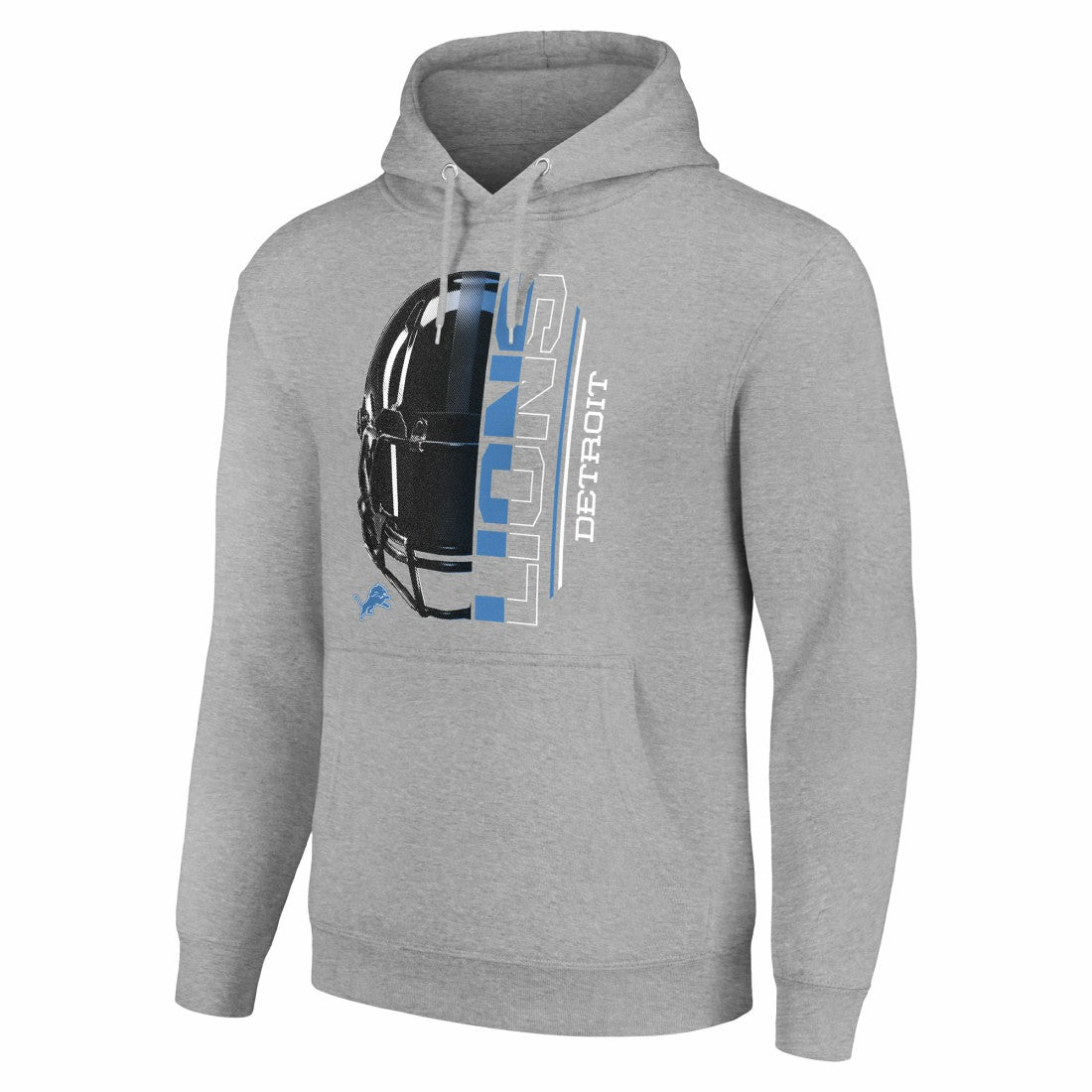 Detroit Lions Starter Unisex Half Helmet Logo Pullover Hoodie Heather Gray - NFL
