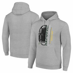 Green Bay Packers Starter Unisex Half Helmet Logo Pullover Hoodie Heather Gray - NFL