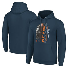 Chicago Bears Starter Unisex Half Helmet Logo Pullover Hoodie Navy - NFL