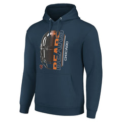 Chicago Bears Starter Unisex Half Helmet Logo Pullover Hoodie Navy - NFL