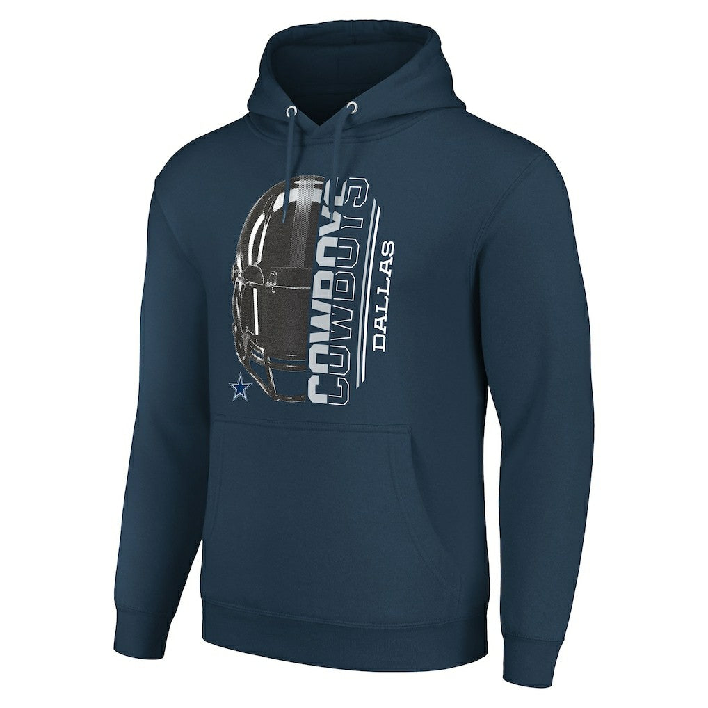 Dallas Cowboys Starter Unisex Half Helmet Logo Pullover Hoodie Navy - NFL