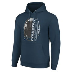 Dallas Cowboys Starter Unisex Half Helmet Logo Pullover Hoodie Navy - NFL