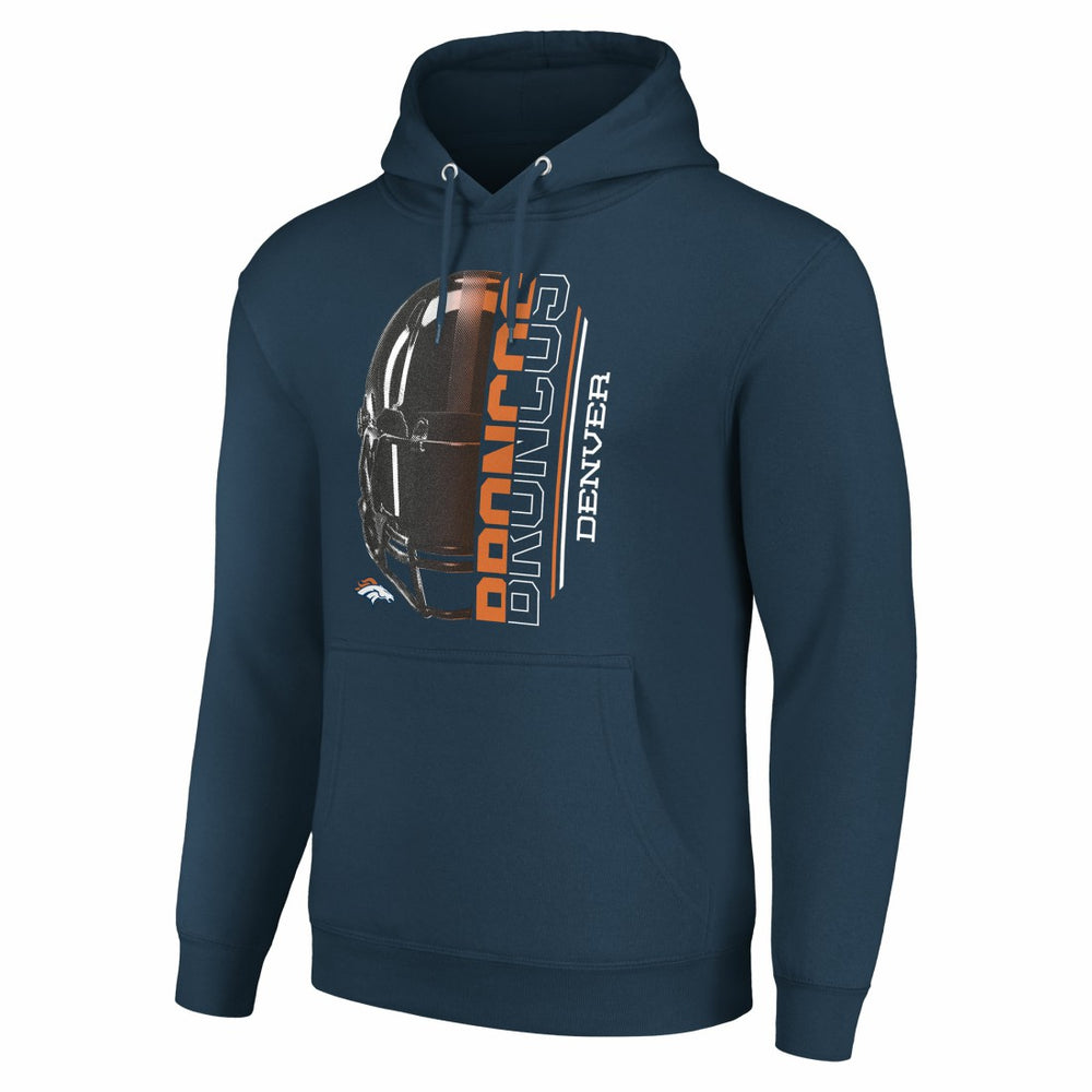Denver Broncos Starter Unisex Half Helmet Logo Pullover Hoodie Navy - NFL