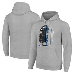 Indianapolis Colts Starter Unisex Half Helmet Logo Pullover Hoodie Heather Gray - NFL