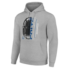 Indianapolis Colts Starter Unisex Half Helmet Logo Pullover Hoodie Heather Gray - NFL