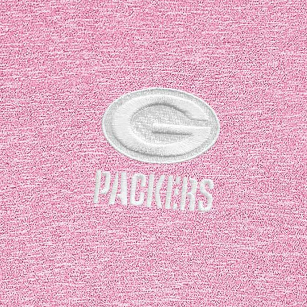 Green Bay Packers Antigua Hunk Quarter-Zip Pullover Top Pink - NFL