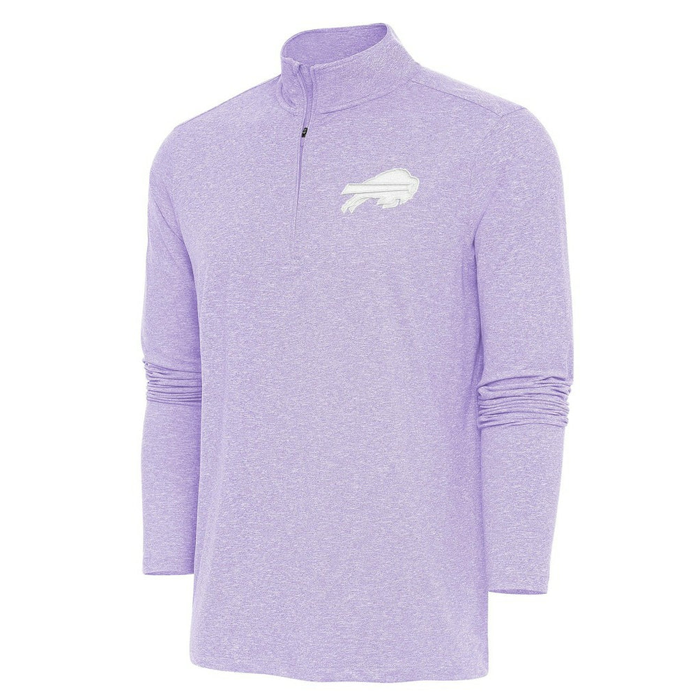 Buffalo Bills Antigua Hunk Quarter-Zip Pullover Top Lavender - NFL