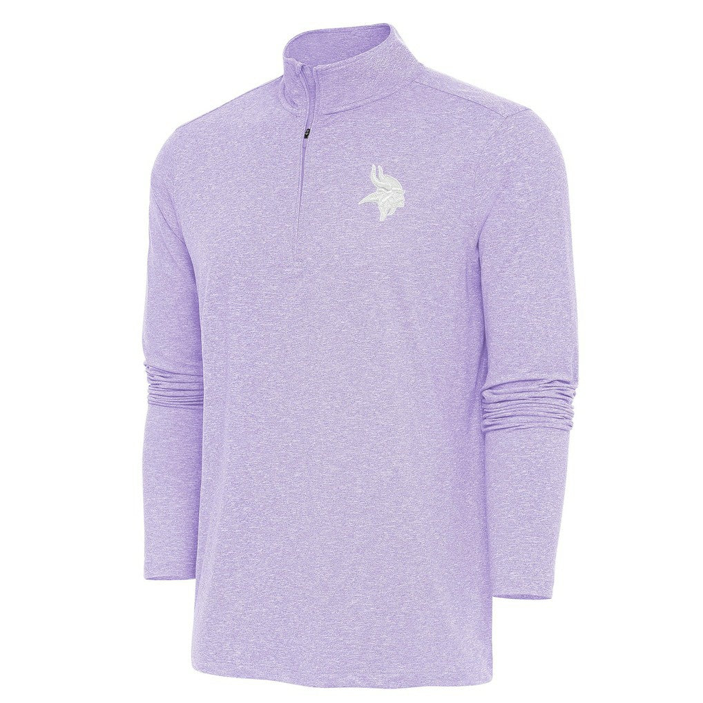 Minnesota Vikings Antigua Hunk Quarter-Zip Pullover Top Lavender - NFL
