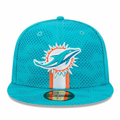 Miami Dolphins New Era 2024 Sideline 59FIFTY Fitted Hat Aqua - NFL