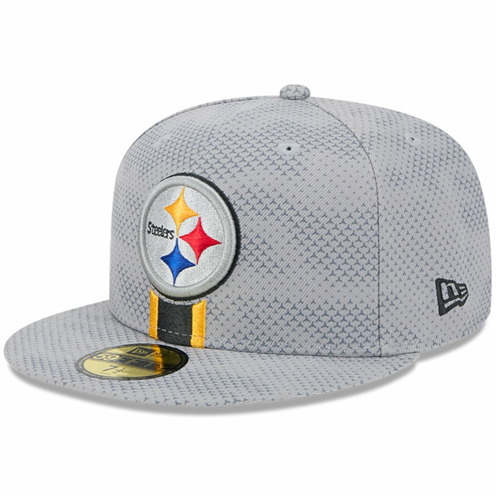 Pittsburgh Steelers New Era 2024 Sideline 59FIFTY Fitted Hat Gray - NFL