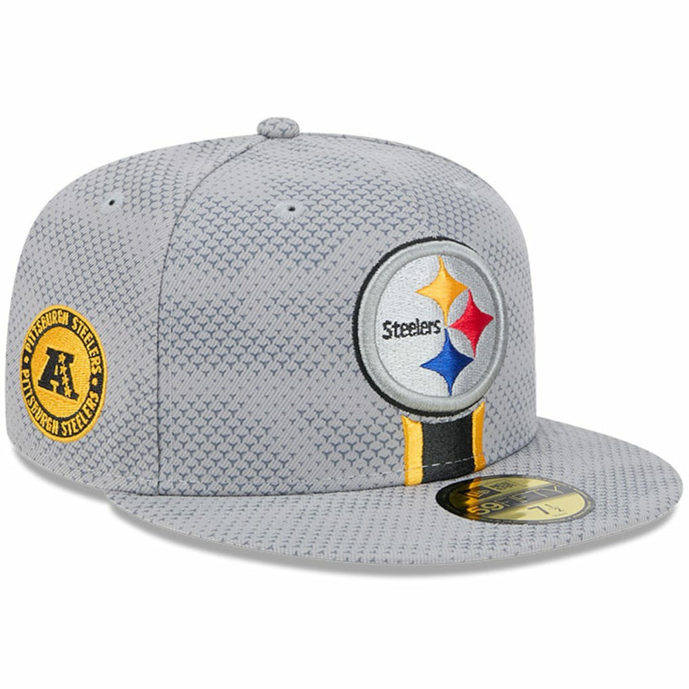 Pittsburgh Steelers New Era 2024 Sideline 59FIFTY Fitted Hat Gray - NFL