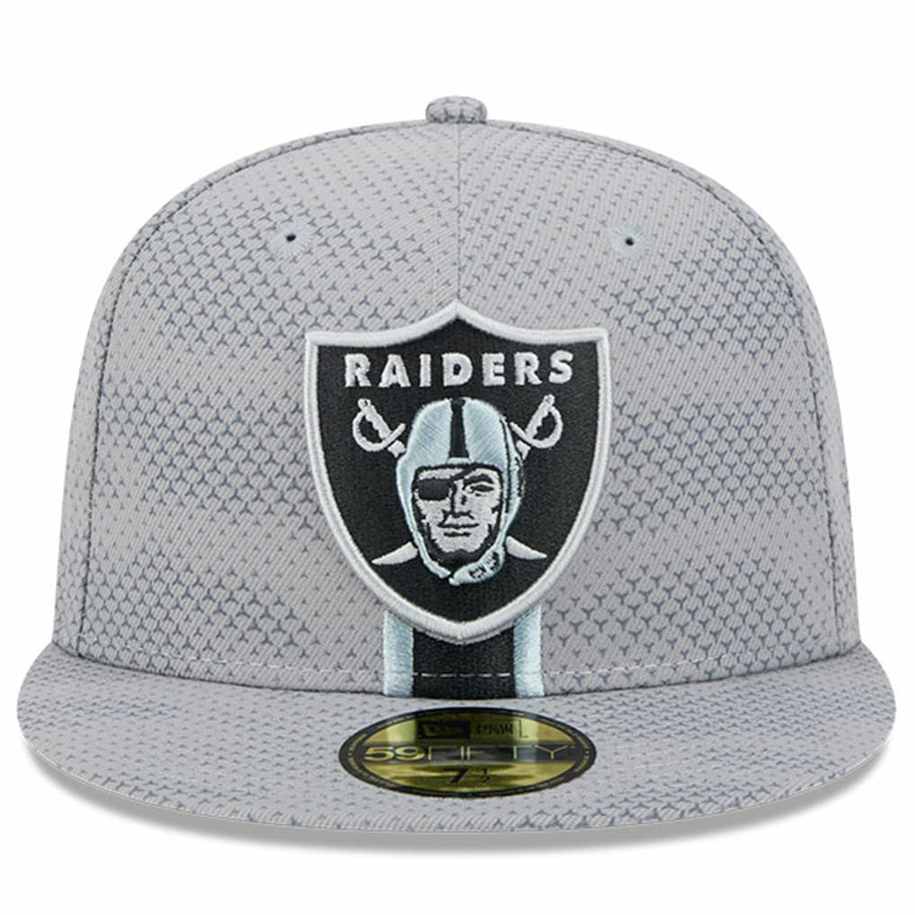 Las Vegas Raiders New Era 2024 Sideline 59FIFTY Fitted Hat Gray - NFL