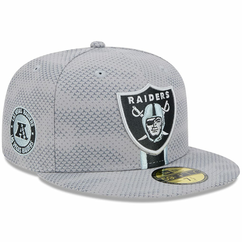 Las Vegas Raiders New Era 2024 Sideline 59FIFTY Fitted Hat Gray - NFL