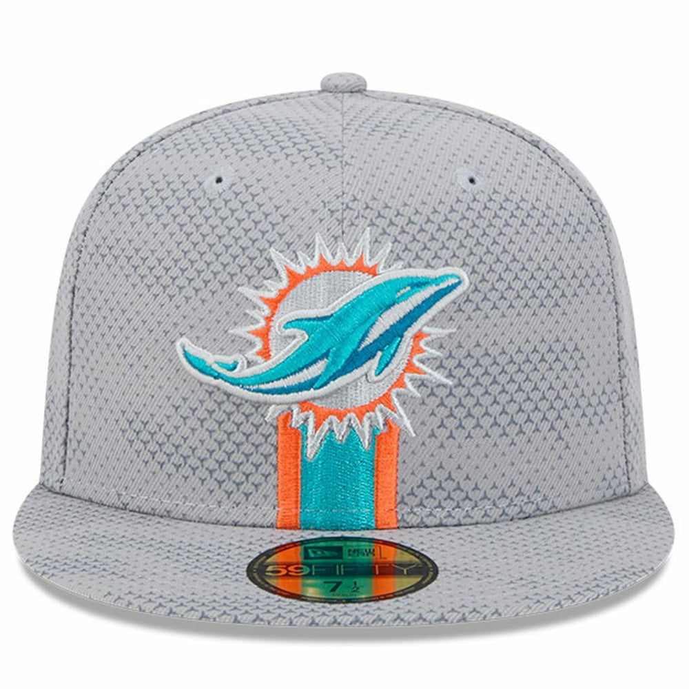 Miami Dolphins New Era 2024 Sideline 59FIFTY Fitted Hat Gray - NFL