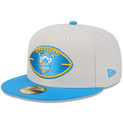 Los Angeles Chargers New Era 2024 Sideline Historic 59FIFTY Fitted Hat Stone/Powder Blue - NFL