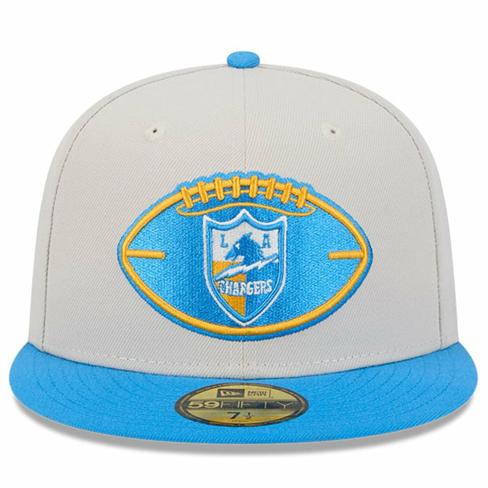 Los Angeles Chargers New Era 2024 Sideline Historic 59FIFTY Fitted Hat Stone/Powder Blue - NFL