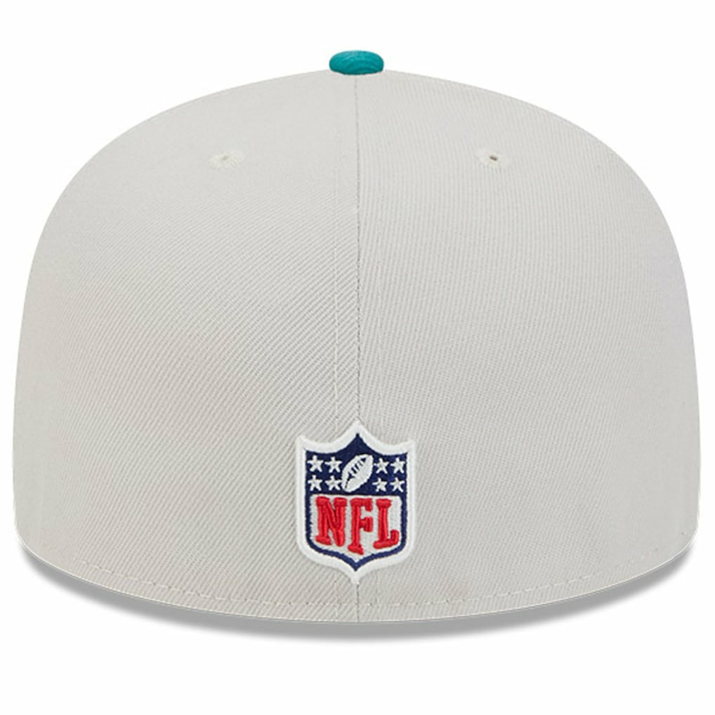Miami Dolphins New Era 2024 Sideline Historic 59FIFTY Fitted Hat Stone/Aqua - NFL