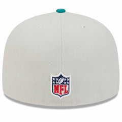 Miami Dolphins New Era 2024 Sideline Historic 59FIFTY Fitted Hat Stone/Aqua - NFL