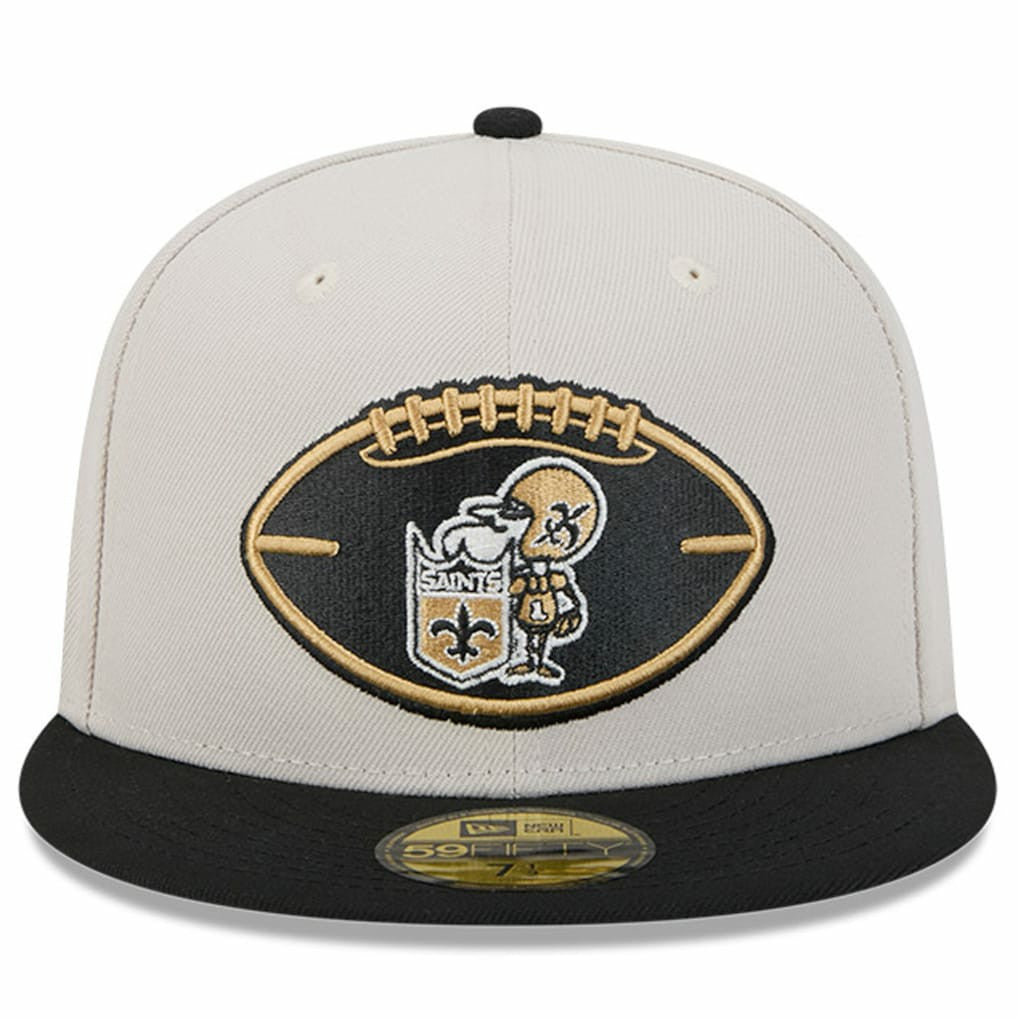 New Orleans Saints New Era 2024 Sideline Historic 59FIFTY Fitted Hat Stone/Black - NFL
