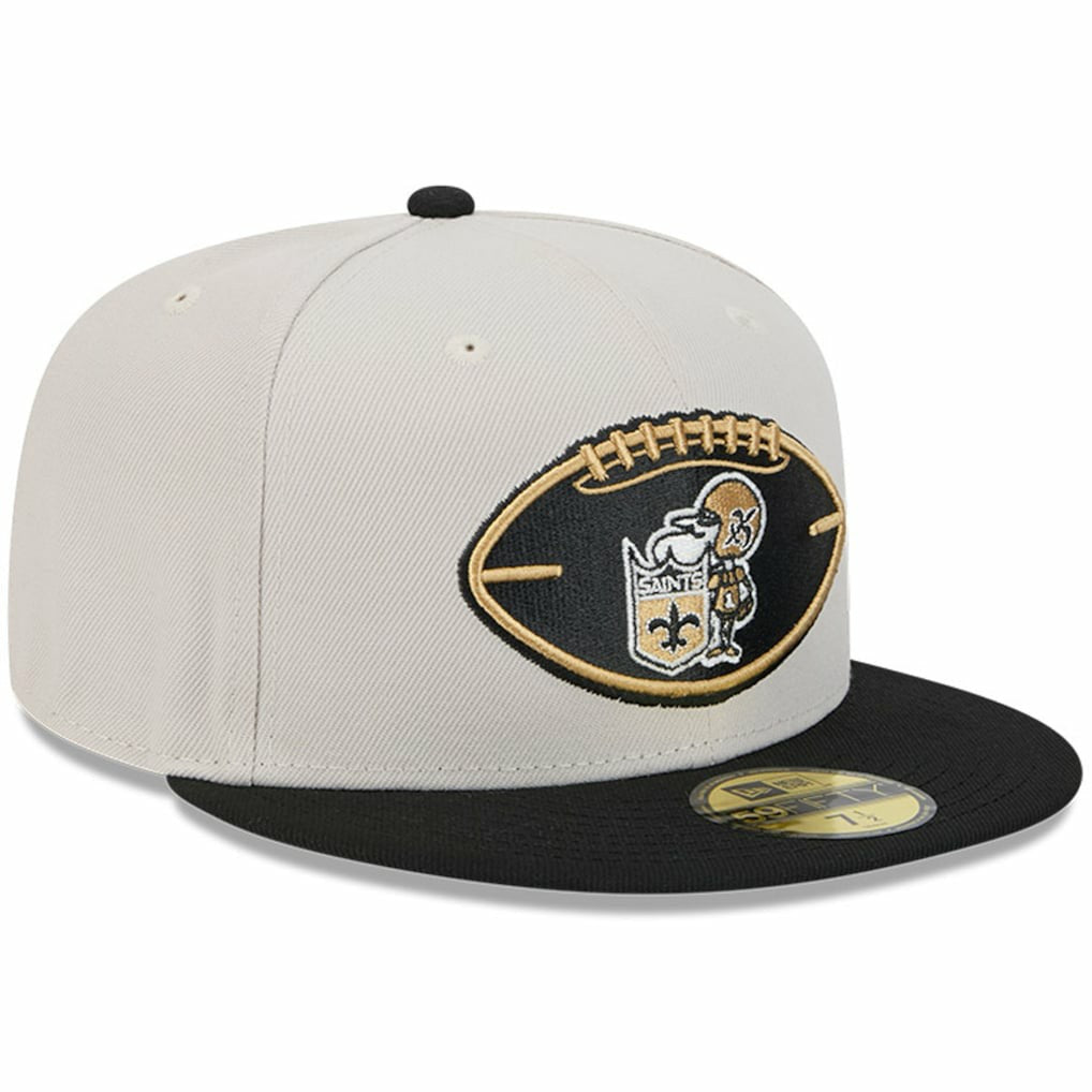 New Orleans Saints New Era 2024 Sideline Historic 59FIFTY Fitted Hat Stone/Black - NFL