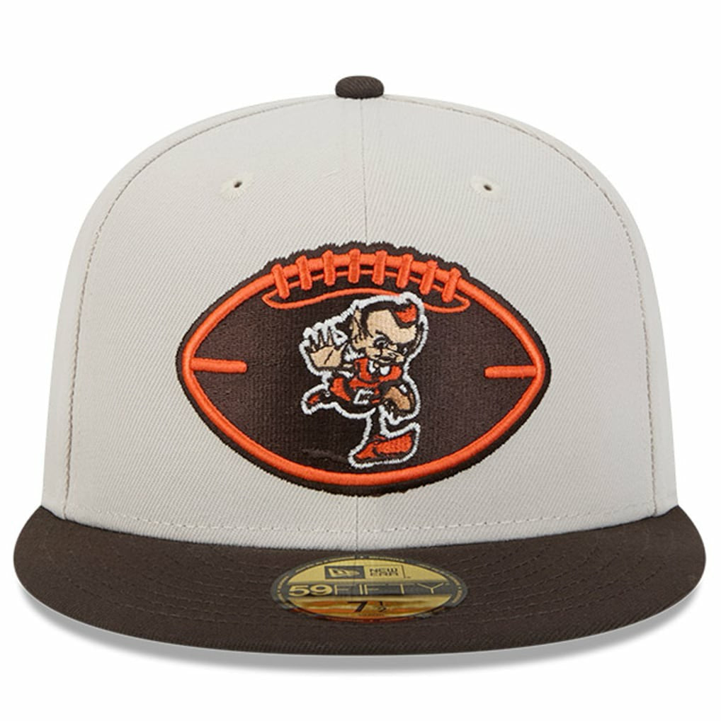Cleveland Browns New Era 2024 Sideline Historic 59FIFTY Fitted Hat Stone/Brown - NFL