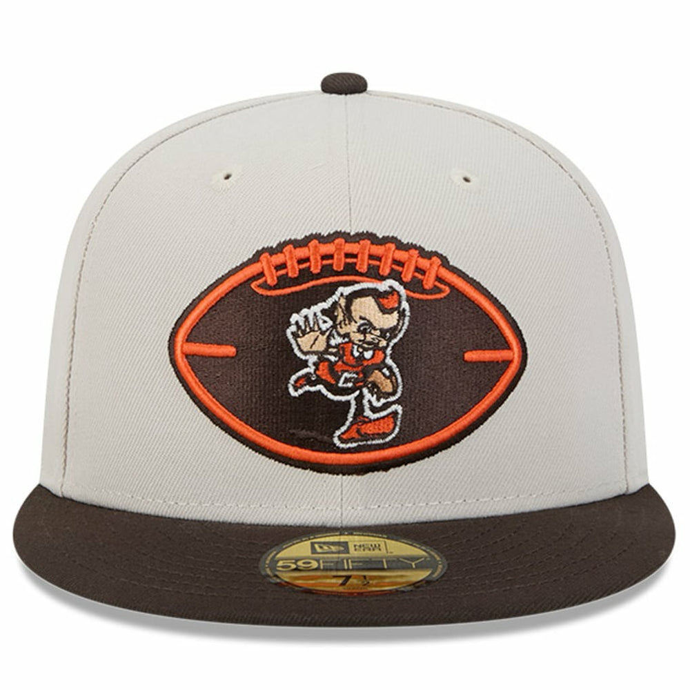 Cleveland Browns New Era 2024 Sideline Historic 59FIFTY Fitted Hat Stone/Brown - NFL