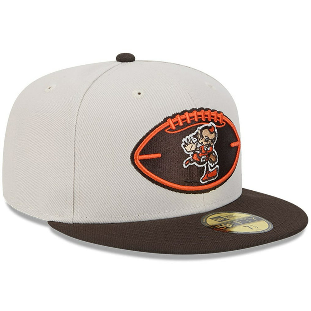Cleveland Browns New Era 2024 Sideline Historic 59FIFTY Fitted Hat Stone/Brown - NFL