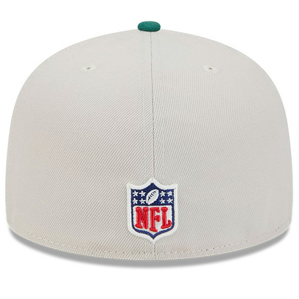 New York Jets New Era 2024 Sideline Historic 59FIFTY Fitted Hat Stone/Green - NFL