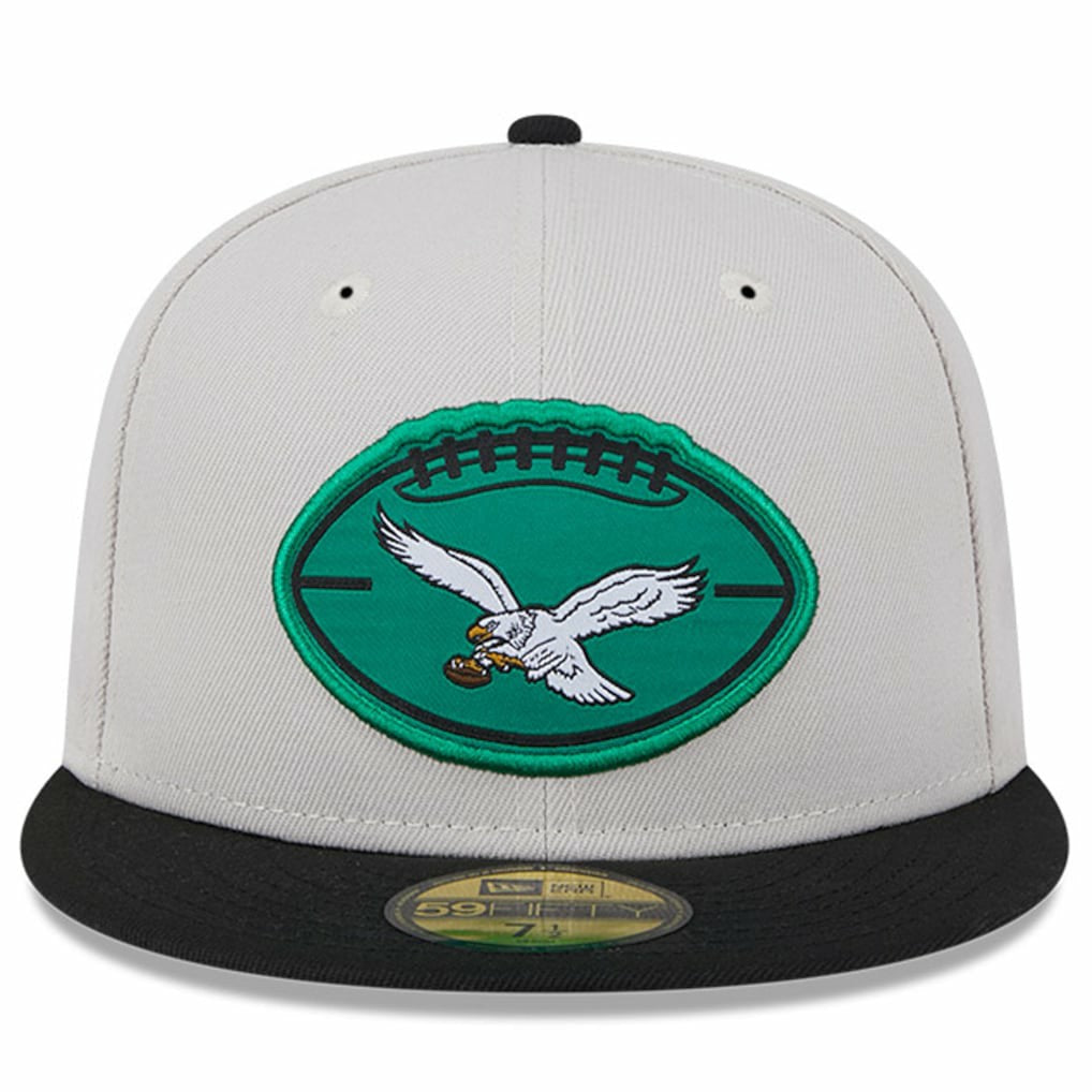 Philadelphia Eagles New Era 2024 Sideline Historic 59FIFTY Fitted Hat Stone/Black - NFL