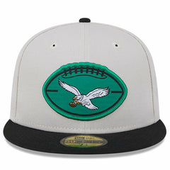 Philadelphia Eagles New Era 2024 Sideline Historic 59FIFTY Fitted Hat Stone/Black - NFL