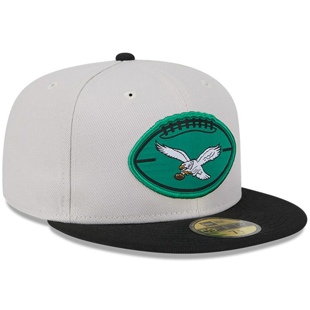 Philadelphia Eagles New Era 2024 Sideline Historic 59FIFTY Fitted Hat Stone/Black - NFL