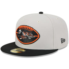Cincinnati Bengals New Era 2024 Sideline Historic 59FIFTY Fitted Hat Stone/Black - NFL