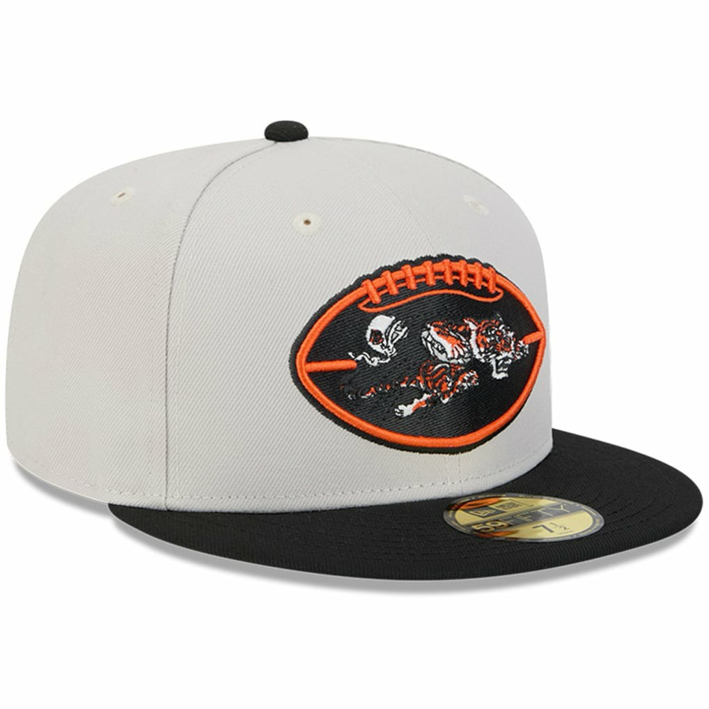 Cincinnati Bengals New Era 2024 Sideline Historic 59FIFTY Fitted Hat Stone/Black - NFL